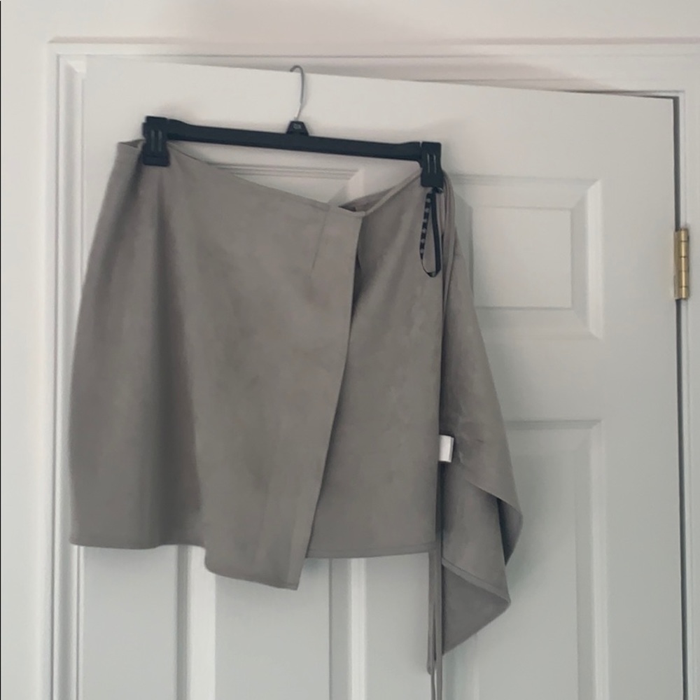 Misguided Swede Wrap Skirt